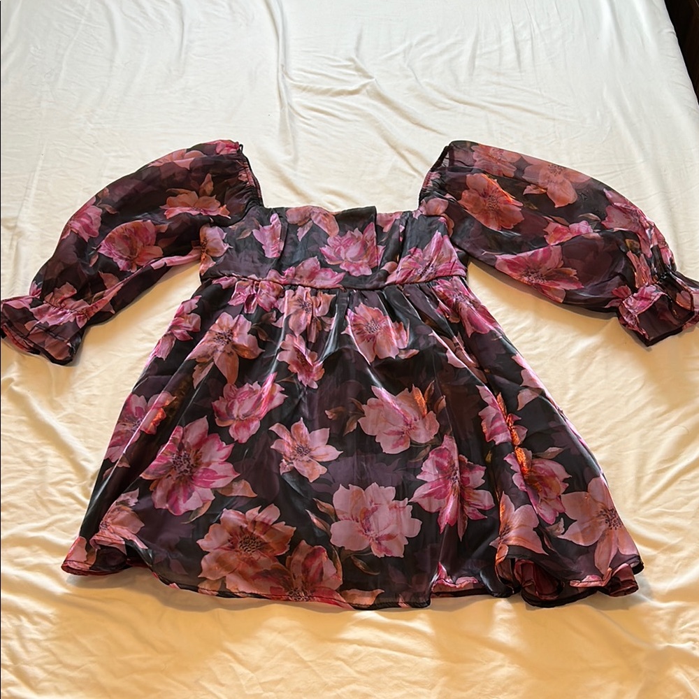 Floral Puff Sleeve Dress